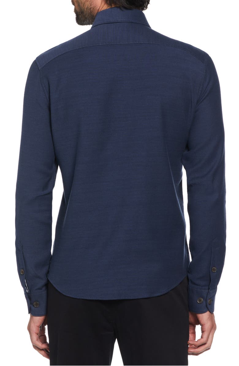 Original Penguin Slim Fit Solid Overshirt, Alternate, color, 