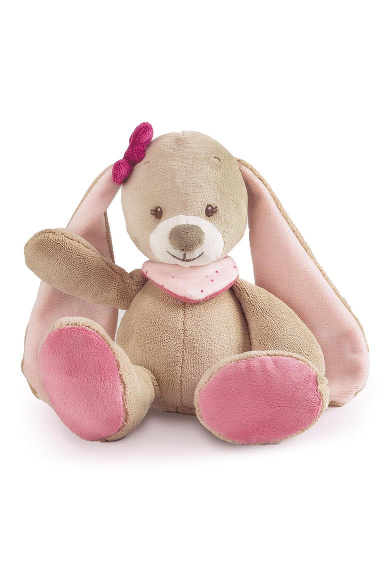 Cuddly Nina the Rabbit Stuffed Animal, Main, color, PINK/ BROWN