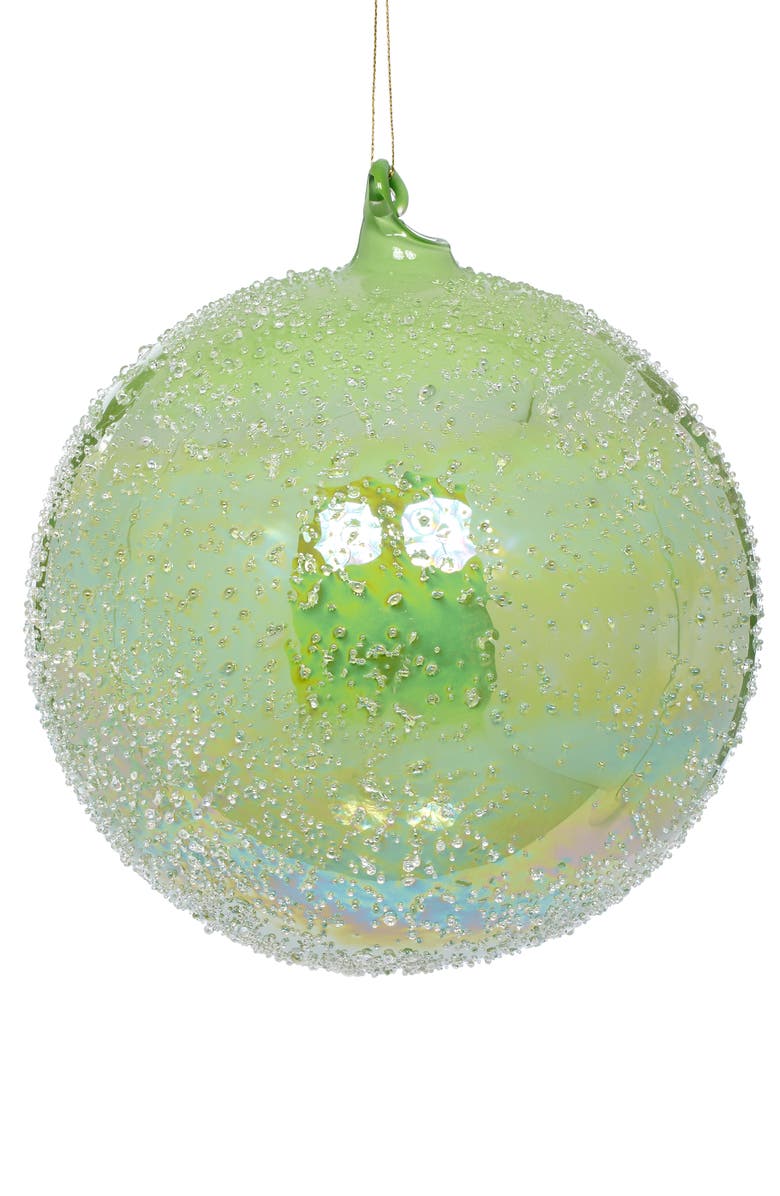 Mark Roberts Sparkling Ombre Ornament, Large, Set of 4, Main, color, Light Green