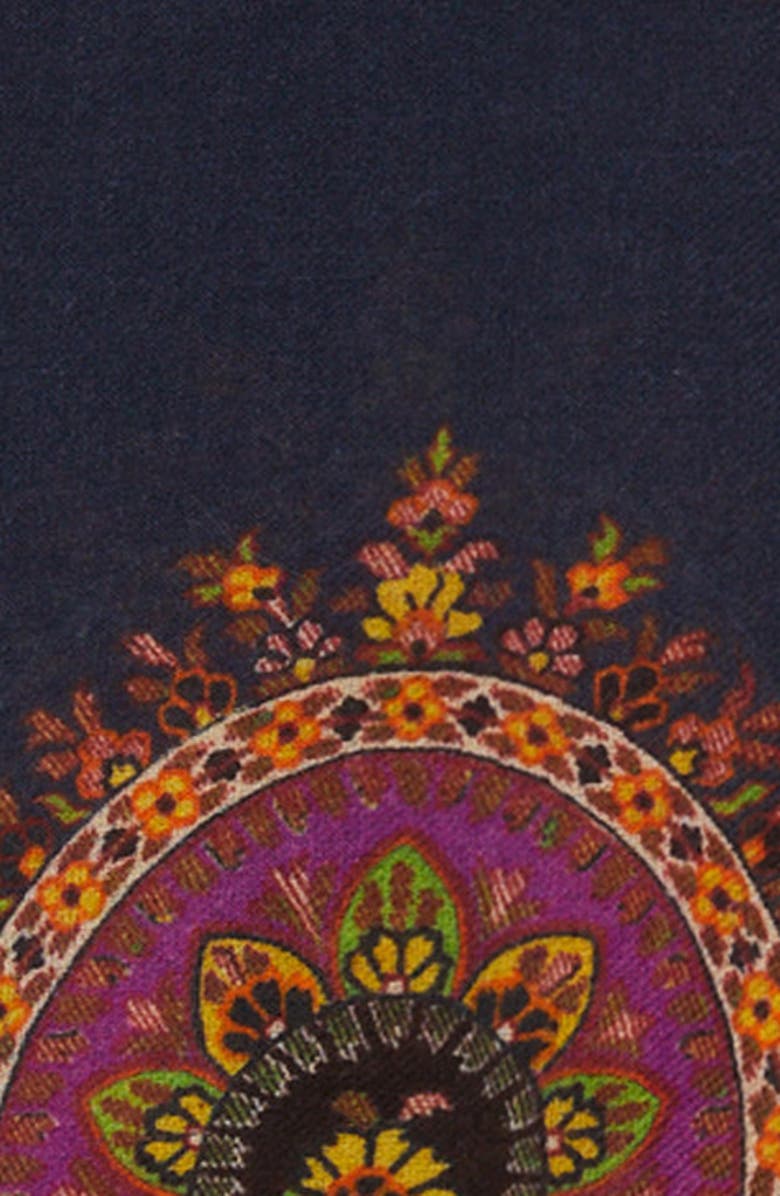 Etro Paisley Wool, Cashmere & Silk Scarf, Alternate, color,