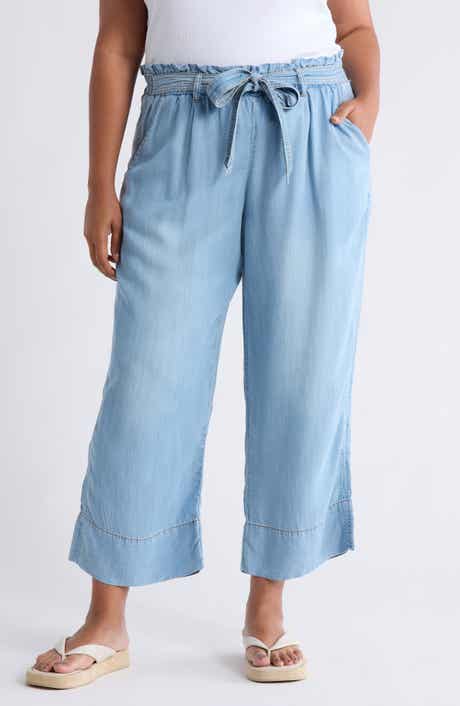 WORKSHOP FOR THE REPUBLIC Chambray Crop Pull-On Pants