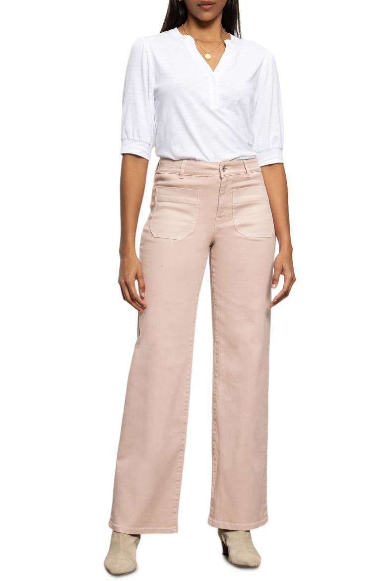 The Marine Patch Pocket Wide Leg Jeans, Alternate, color, LIGHT ROSE