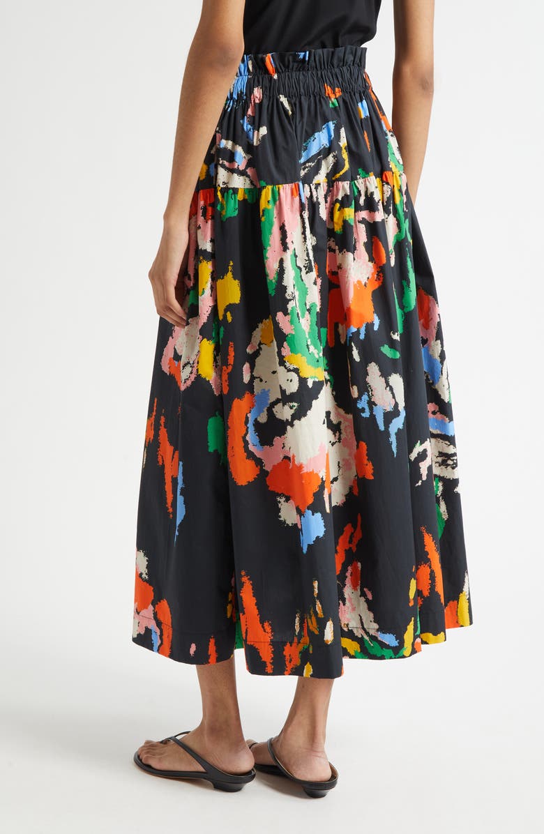 A.L.C. Jayden Print Maxi Skirt, Alternate, color, Black Multi