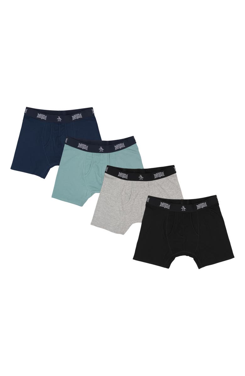 Original Penguin Assorted 4-Pack Boxer Briefs, Alternate, color, Blue Multi