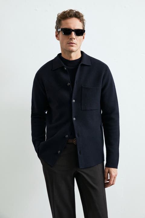 Lufian Liber Men's Button-front Knit Cardigan