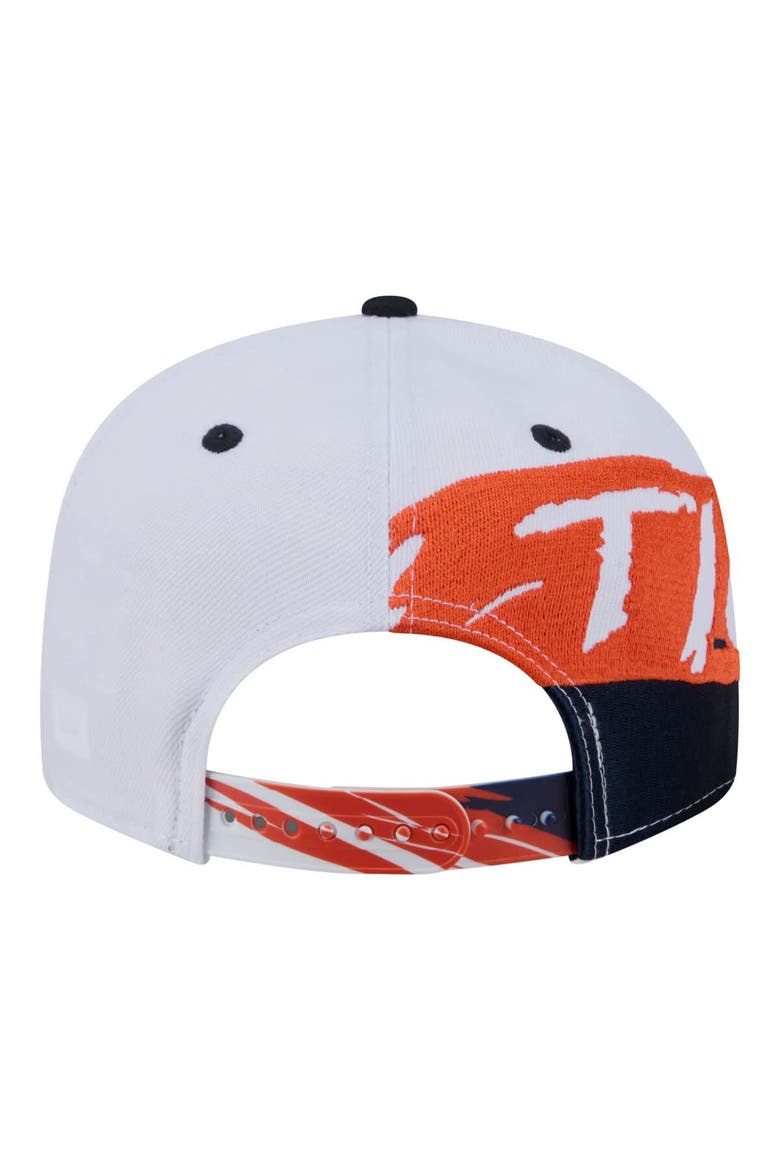 Men's New Era White/Navy Detroit Tigers 9FIFTY Snapback Hat, Alternate, color, White