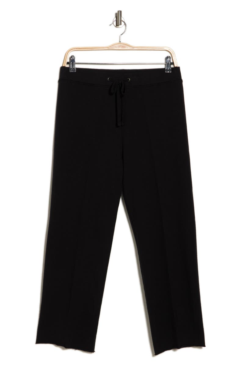 James Perse French Terry Raw Edge Sweatpants, Alternate, color, Black