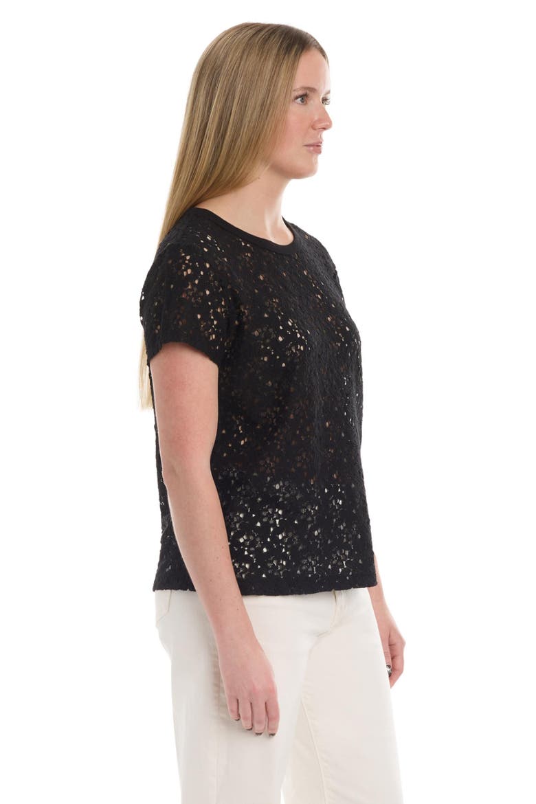 Baby Fit Lace Tee, Alternate, color, Black