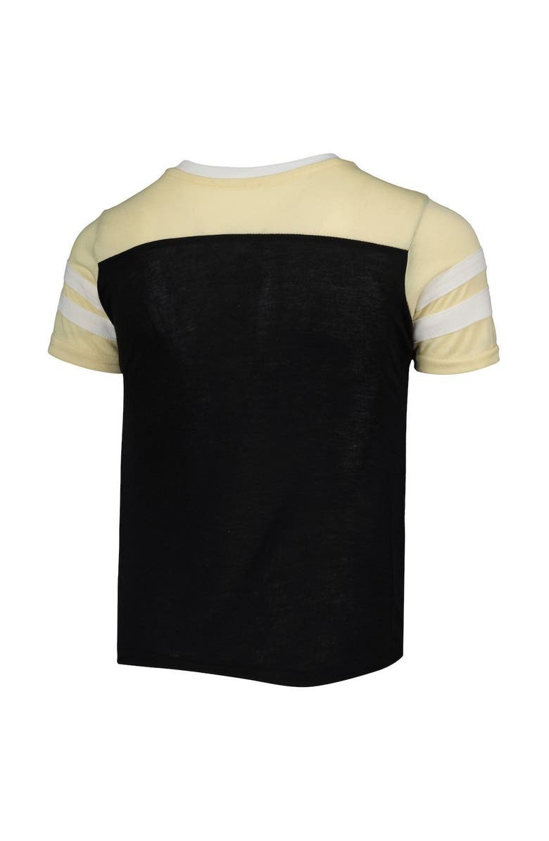 COLOSSEUM Girls Youth Colosseum Black Army Black Knights Practically Perfect Striped T-Shirt, Alternate, color, 