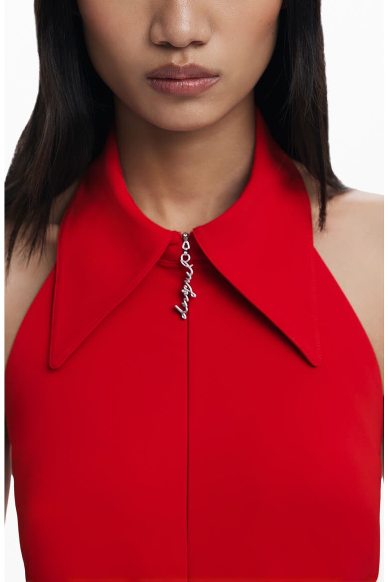 Halter Minidress, Alternate, color, RED