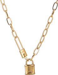 EYE CANDY LOS ANGELES Lock Pendant Necklace