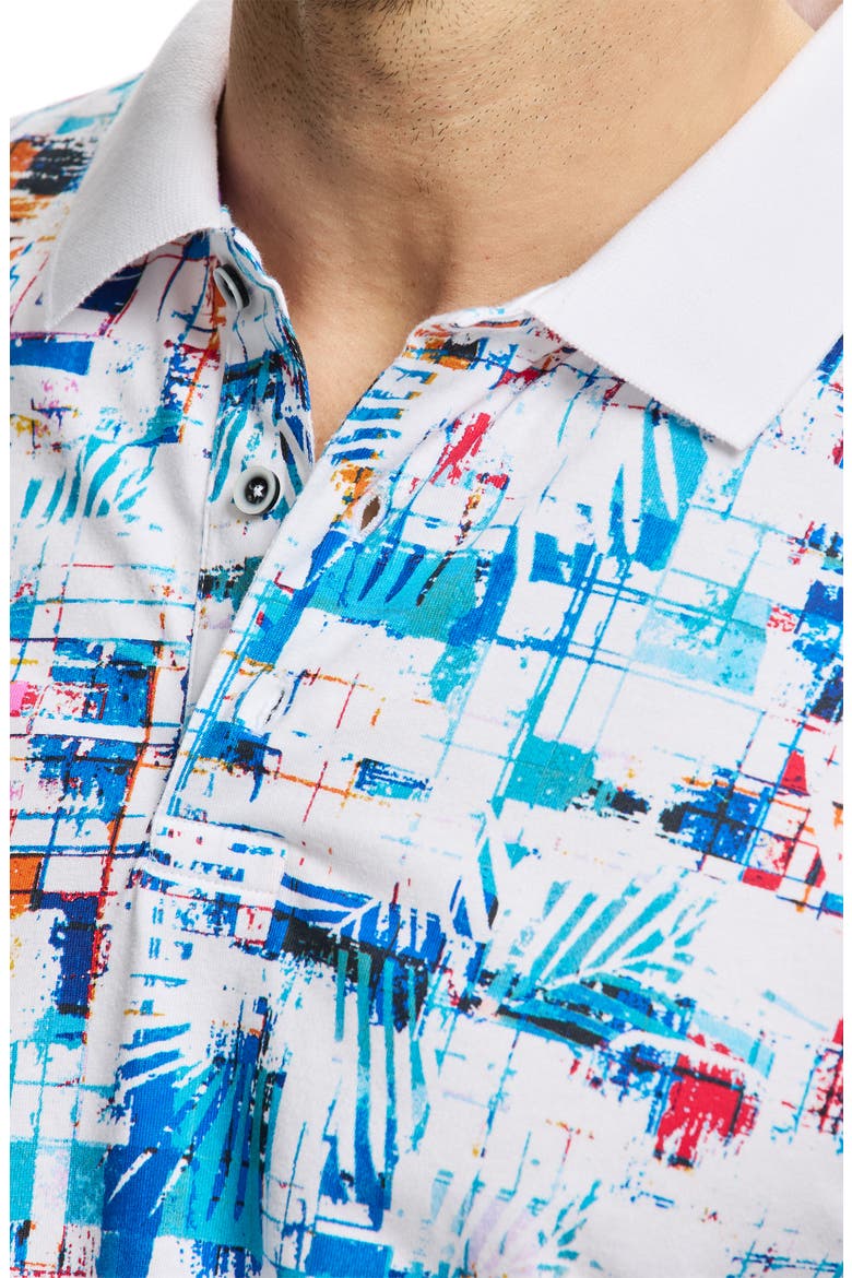 Hawkhurst Cotton Knit Polo, Alternate, color, MULTI WHITE