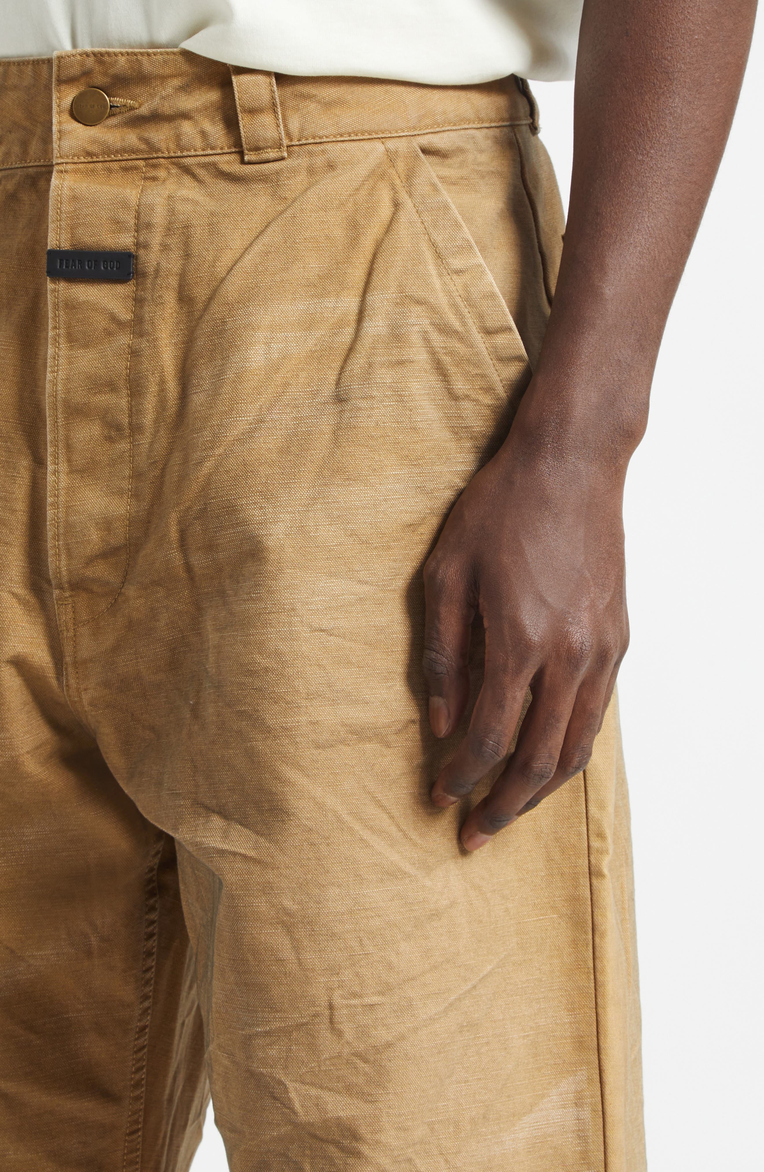 Relaxed Straight Leg Cotton Canvas Utility Pants (Men) | Nordstrom