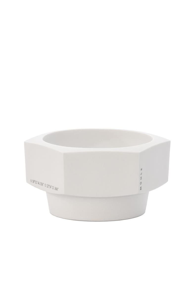 Hexagon White Porcelain Shaving Bowl, Main, color, White