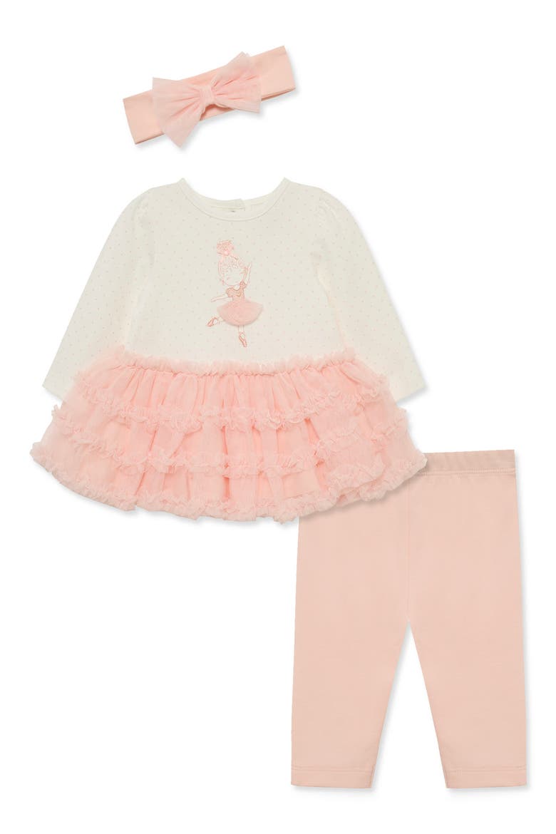 Kids' Ballerina Tutu 3-Piece Set, Main, color, WHITE/ PINK