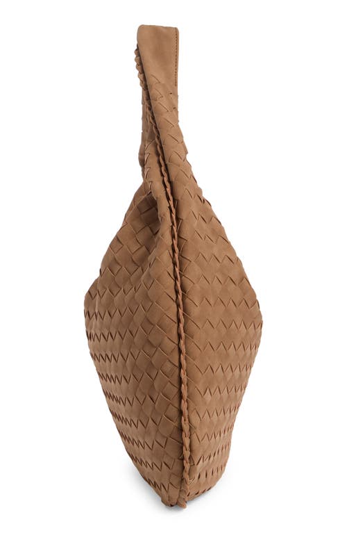 Urban Expressions Handbags Woven Faux Suede Shoulder Bag In Brown