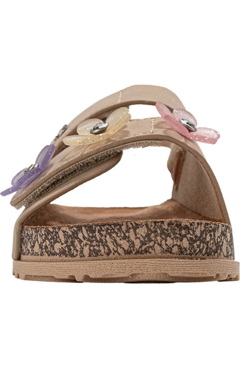 bebe Kids' Blossom Footbed Sandal, Alternate, color, Tan