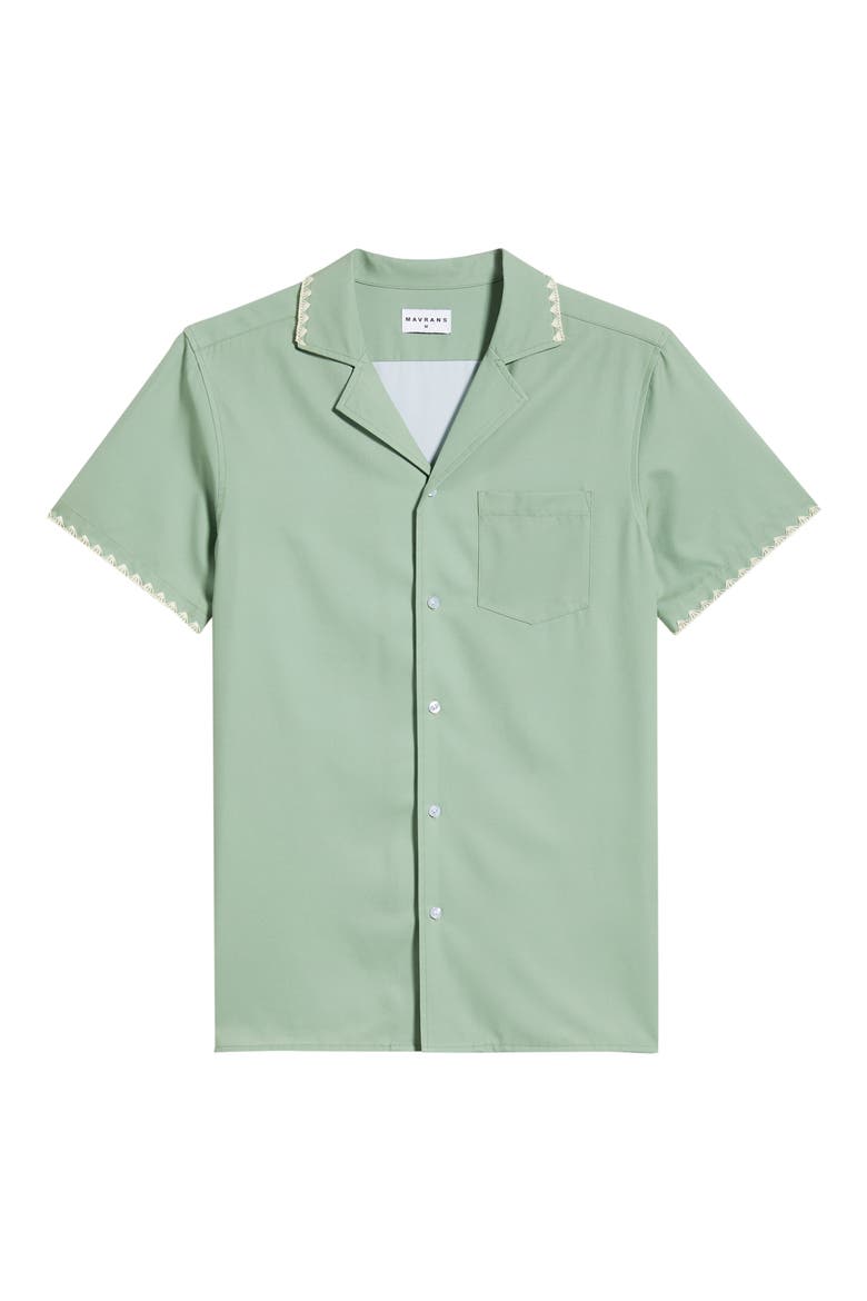 Hotel Stitch Weekend Camp Shirt, Alternate, color, LIGHT GREEN