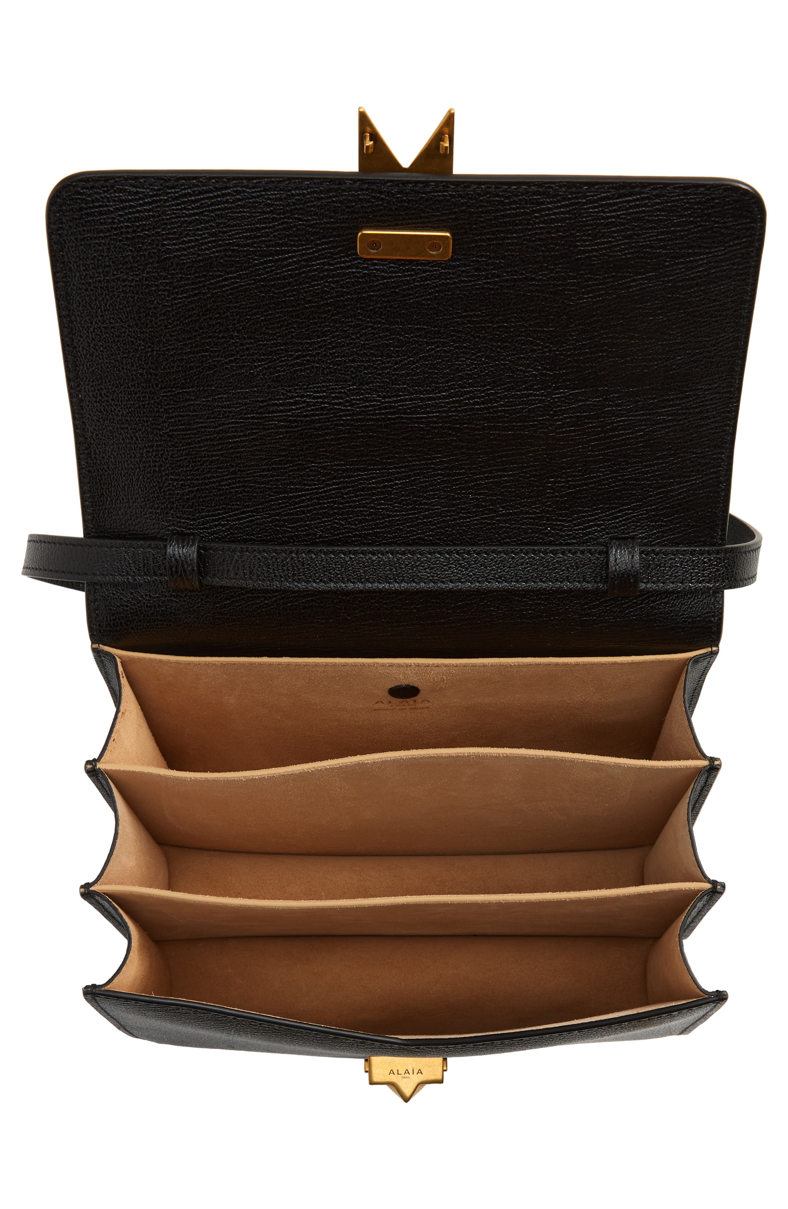 Alaïa Le Papa Leather Crossbody Bag, Alternate, color, 