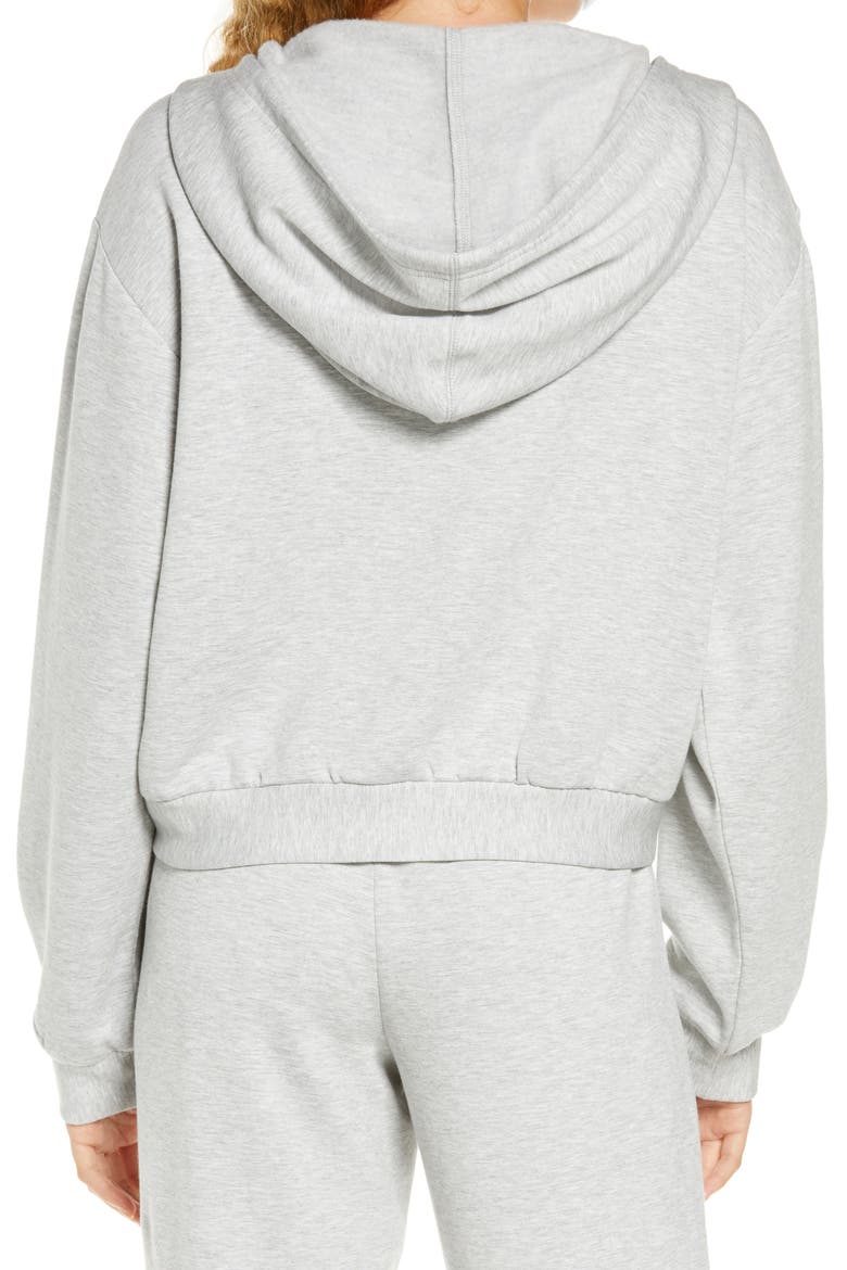 Fleece Zip Hoodie, Alternate, color, GREY PEARL HEATHER