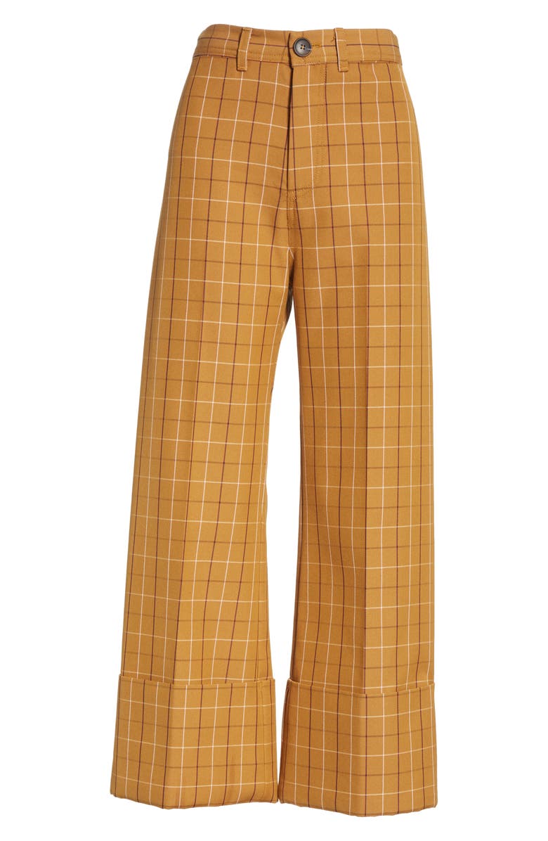 Sea Poirot Plaid Cuff Pants, Alternate, color, 
