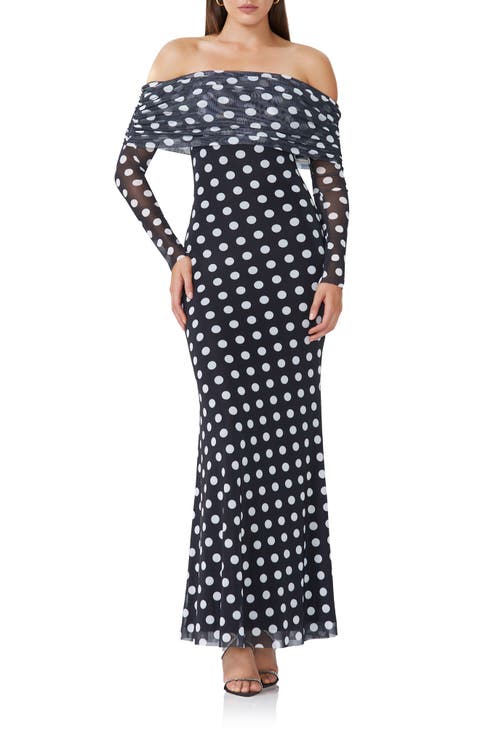 Thelma Off the Shoulder Long Sleeve Maxi Dress