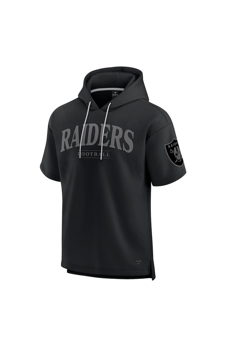 FANATICS Unisex Fanatics  Black Las Vegas Raiders Elements Ready Short Sleeve Pullover Hoodie, Alternate, color, Black