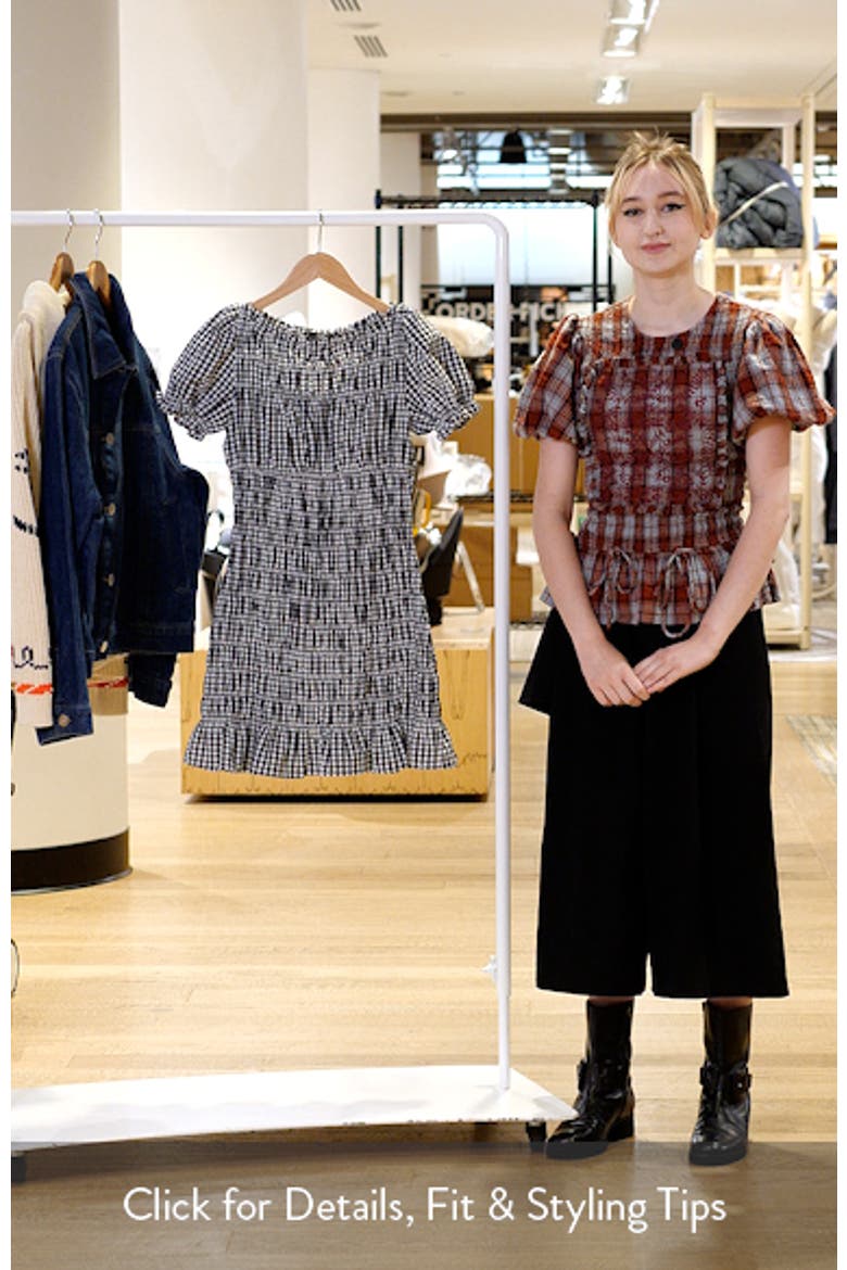 Darby Cap Sleeve Gingham Minidress video