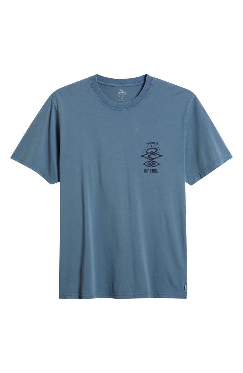 Rip Curl Search Icon Organic Cotton Graphic T-Shirt, Main, color, Bluefin