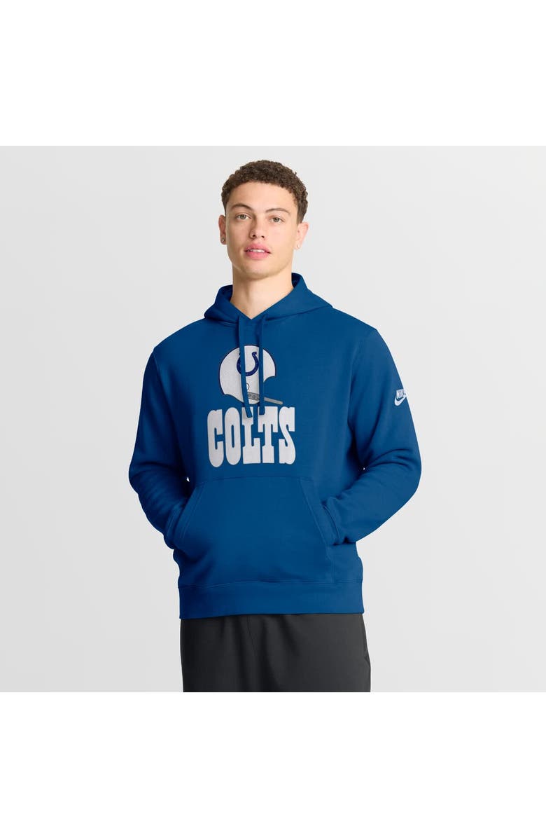 Nike Men's Nike Royal Indianapolis Colts Best Season Rewind Club Pullover Hoodie, Main, color, Royal