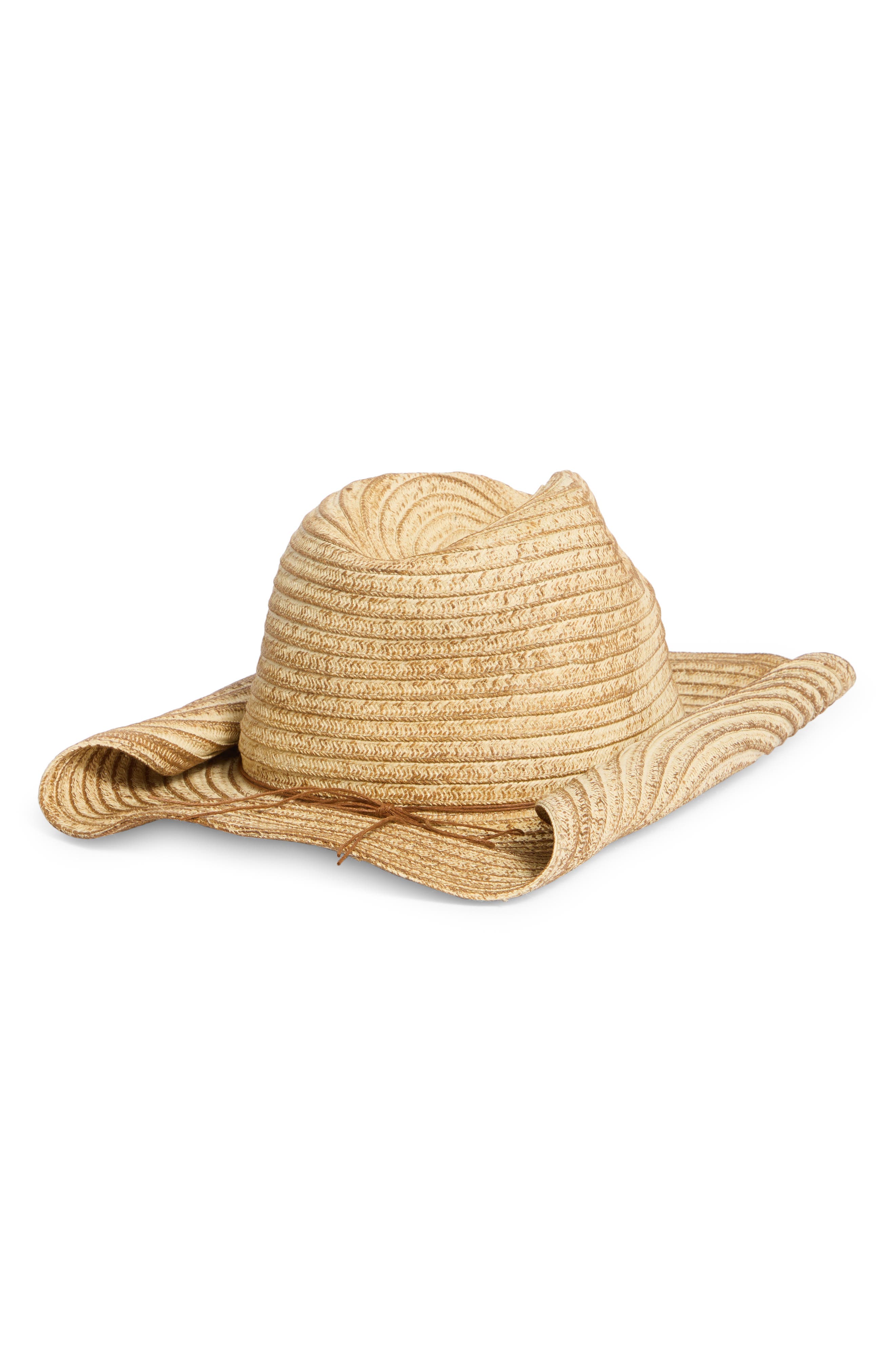 San Diego Hat Shell Trim Straw Cowboy Hat (Women) | Nordstrom