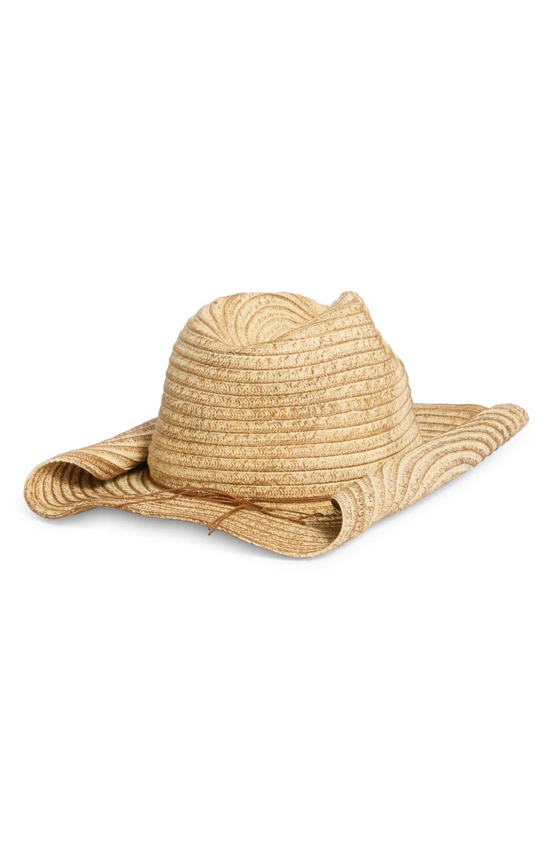 San Diego Hat Shell Trim Straw Cowboy Hat, Alternate, color, Toast