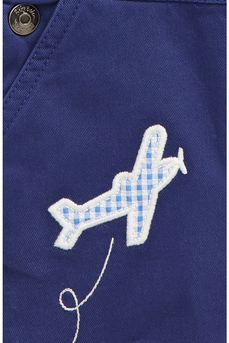 Stripe T-Shirt & Aeroplane Overalls Set, Alternate, color, STARBOARD BLUE PLANES