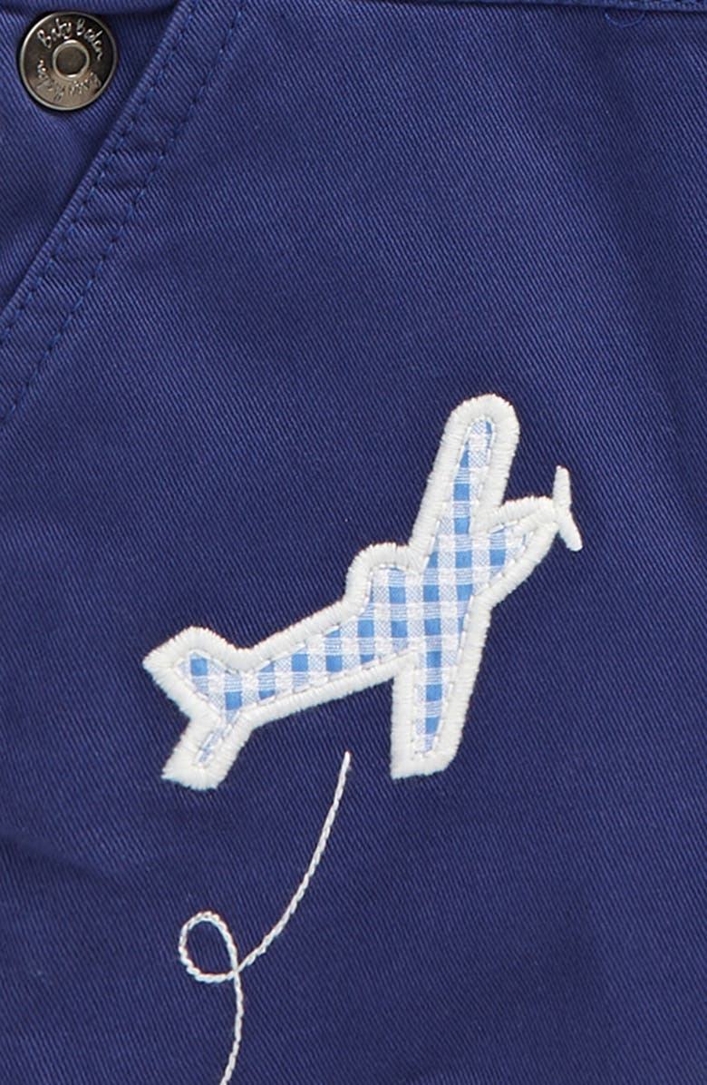 Mini Boden Stripe T-Shirt & Aeroplane Overalls Set, Alternate, color, 