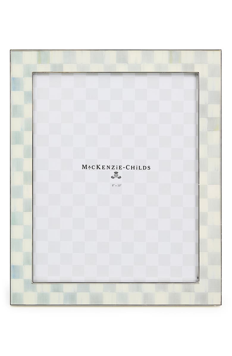 MACKENZIE CHILDS Sterling Check Silver Plate 8 x 10-Inch Picture Frame, Main, color, Sterling
