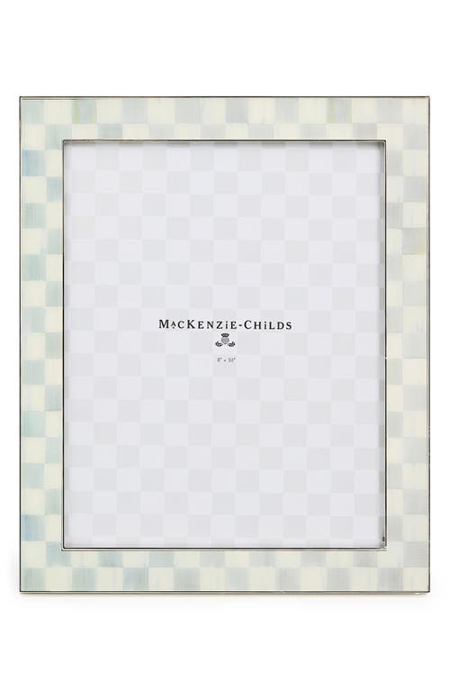 Mackenzie-childs Mackenzie Childs Sterling Check Silver Plate 8 X 10-inch Picture Frame In Blue