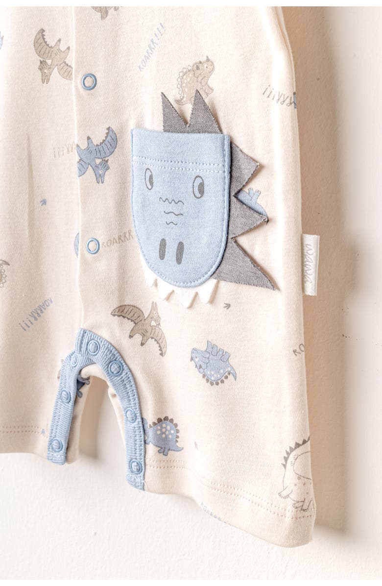 Andy Wawa Dinosaur Sleeve Romper, Alternate, color, 