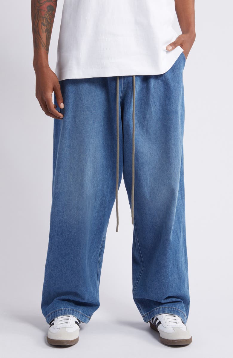 Fear of God Essentials Denim Drawstring Lounge Pants, Main, color,