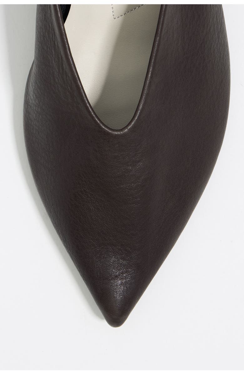 Bimba y Lola Leather Medium Heel Court Shoe, Alternate, color, Moka