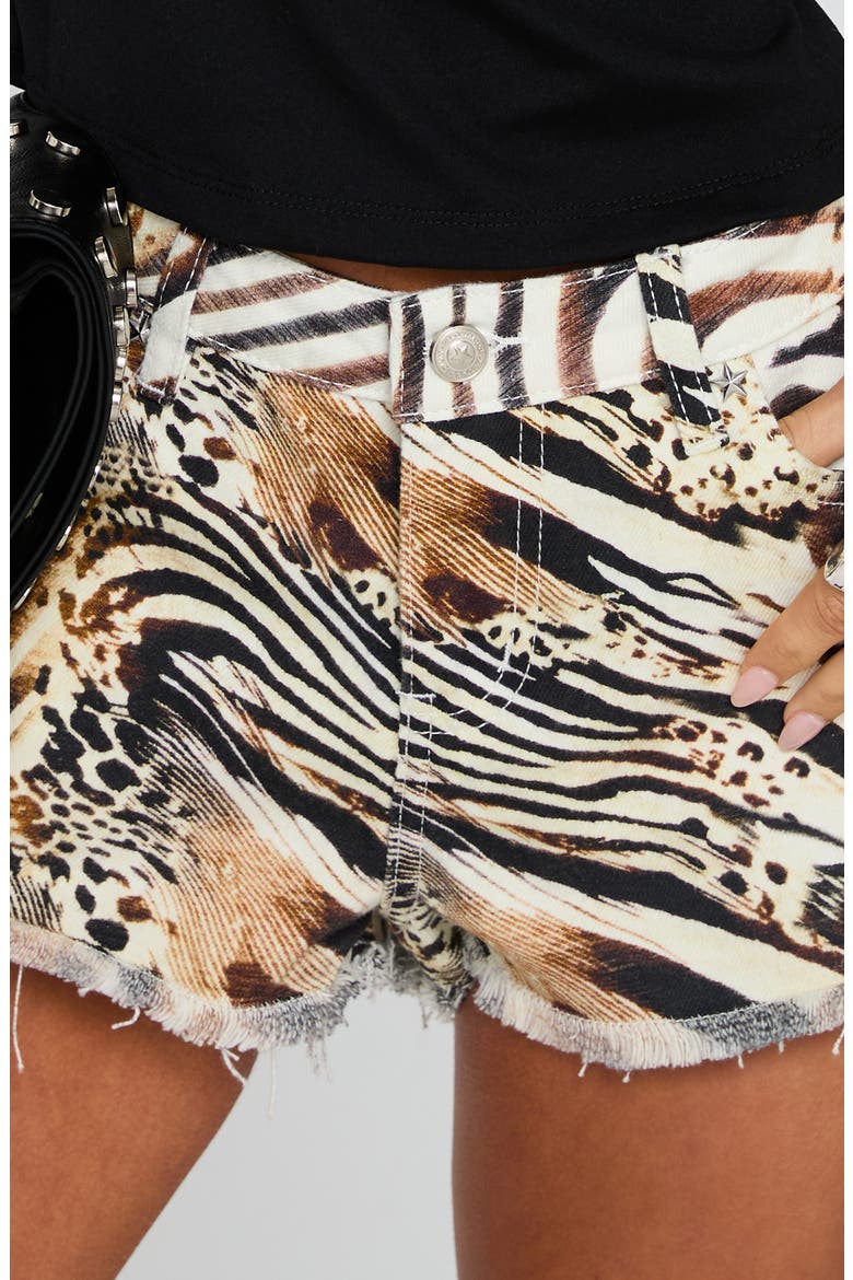 Maddysyn Distressed Denim Shorts, Alternate, color, TIGER