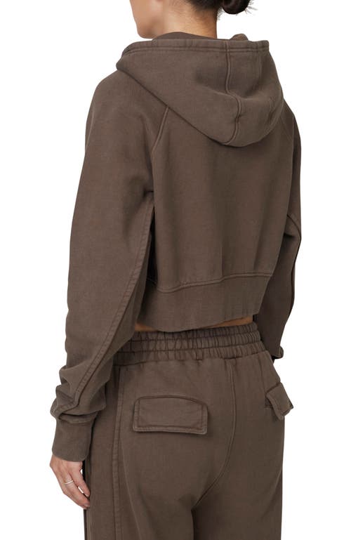 Good For Nothing Ribbed Emblem Crop Zip Hoodie In Multi