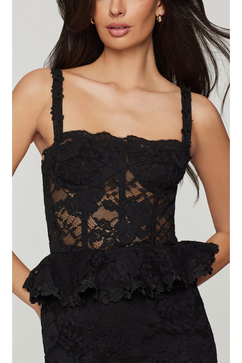 Angelique Mesh Lace Dress, Alternate, color, Black