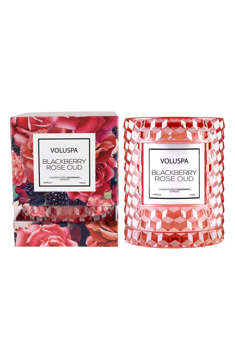 Voluspa Blackberry Rose Oud Candle, Alternate, color,