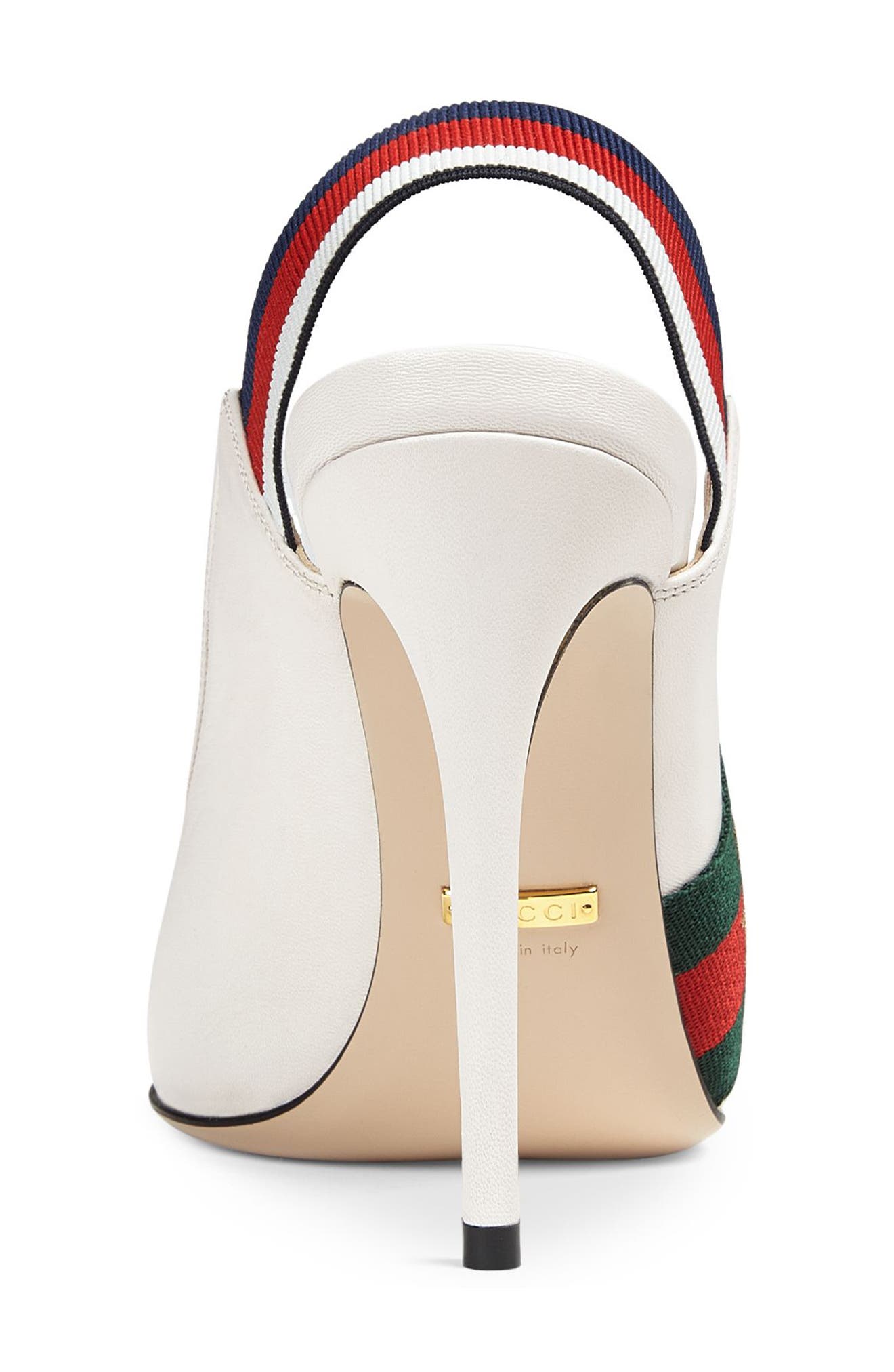 Sylvie Bee Slingback Pump, Alternate, color, WHITE