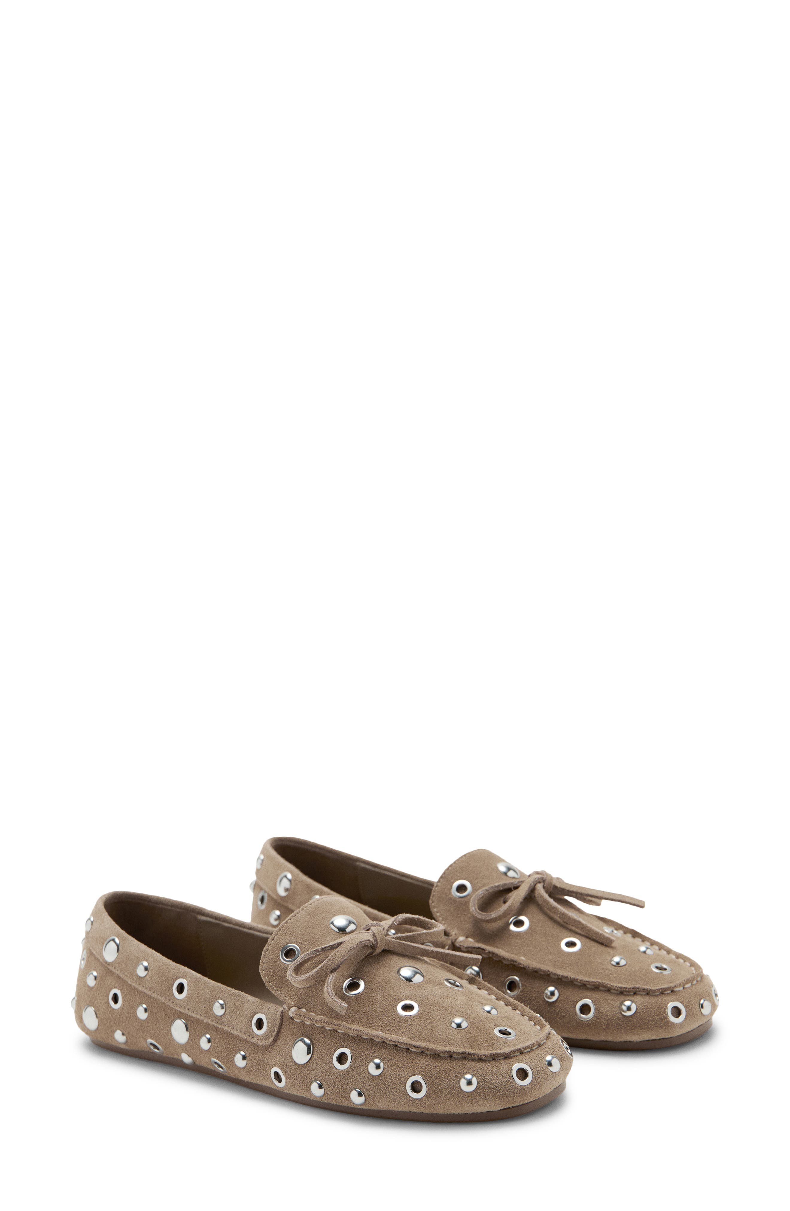 MANGO Eyelet Loafer, Main, color, Sand