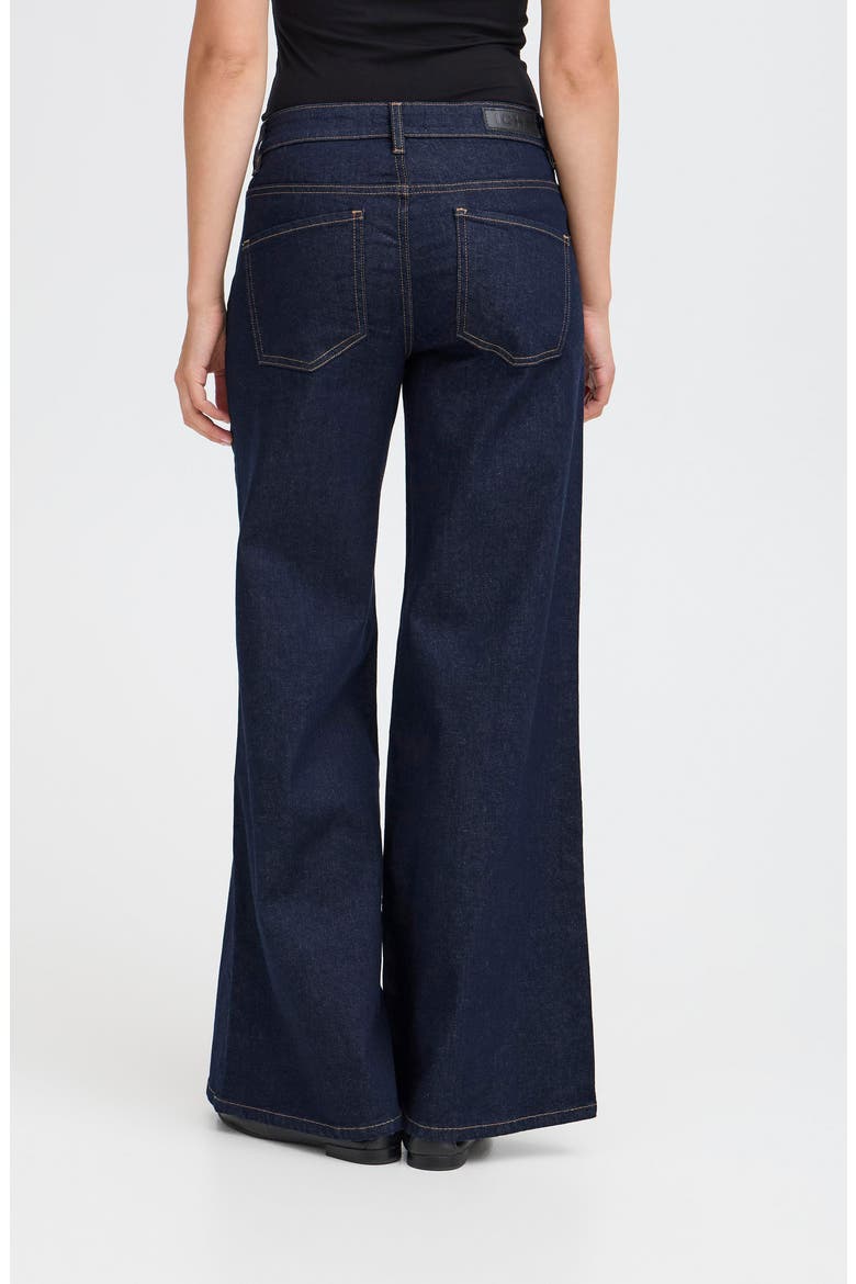 High Waist Wide Leg Jeans, Alternate, color, DENIM AUTH BLUE