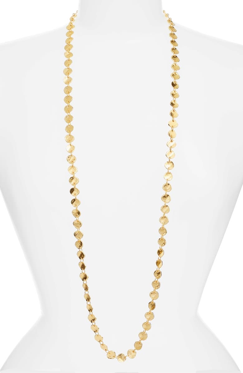 Karine Sultan Sophia Long Necklace, Main, color, Gold