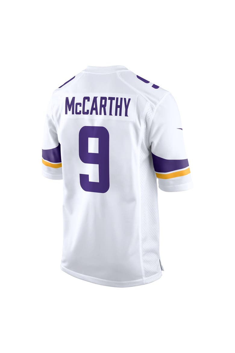 Men's Nike J.J. McCarthy  White Minnesota Vikings Game Jersey, Alternate, color, White