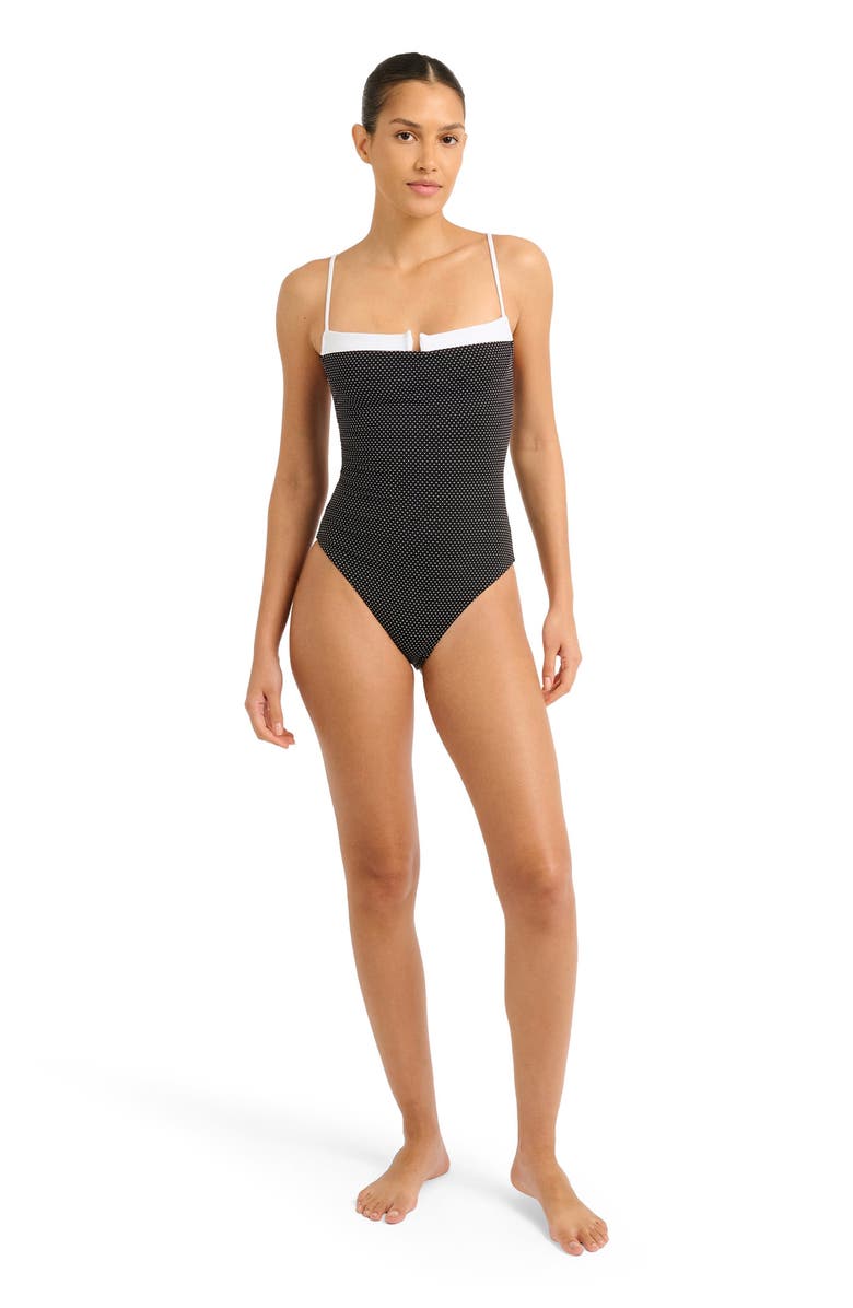 Onia Micro Polka Dot Melanie One Piece, Main, color, 