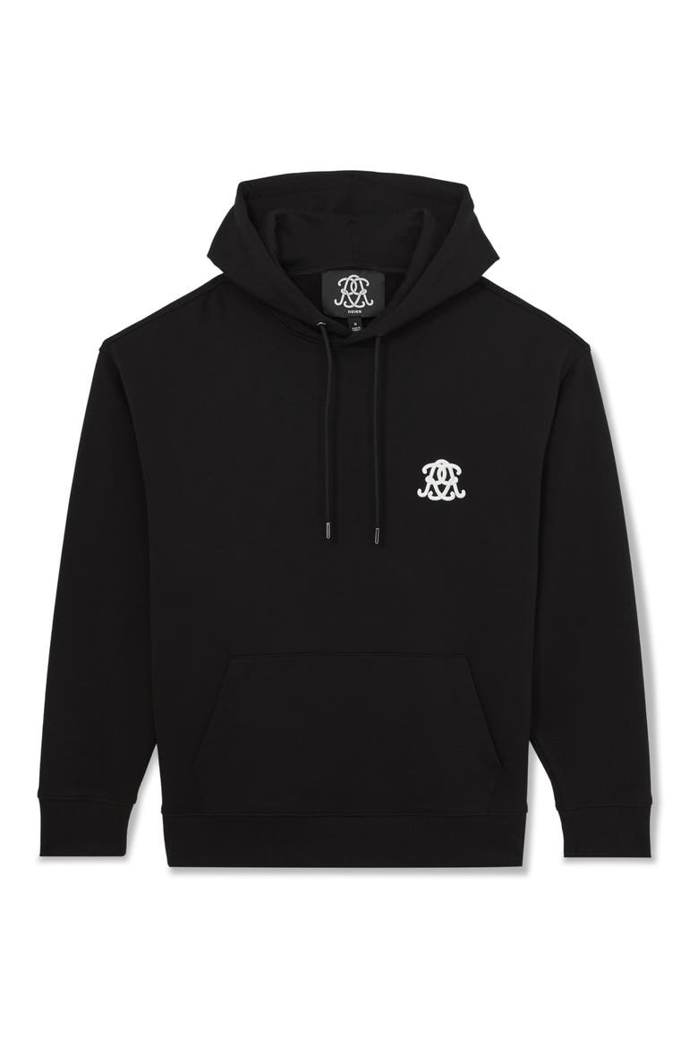 Conlin Embroidered Hoodie, Alternate, color, BLACK